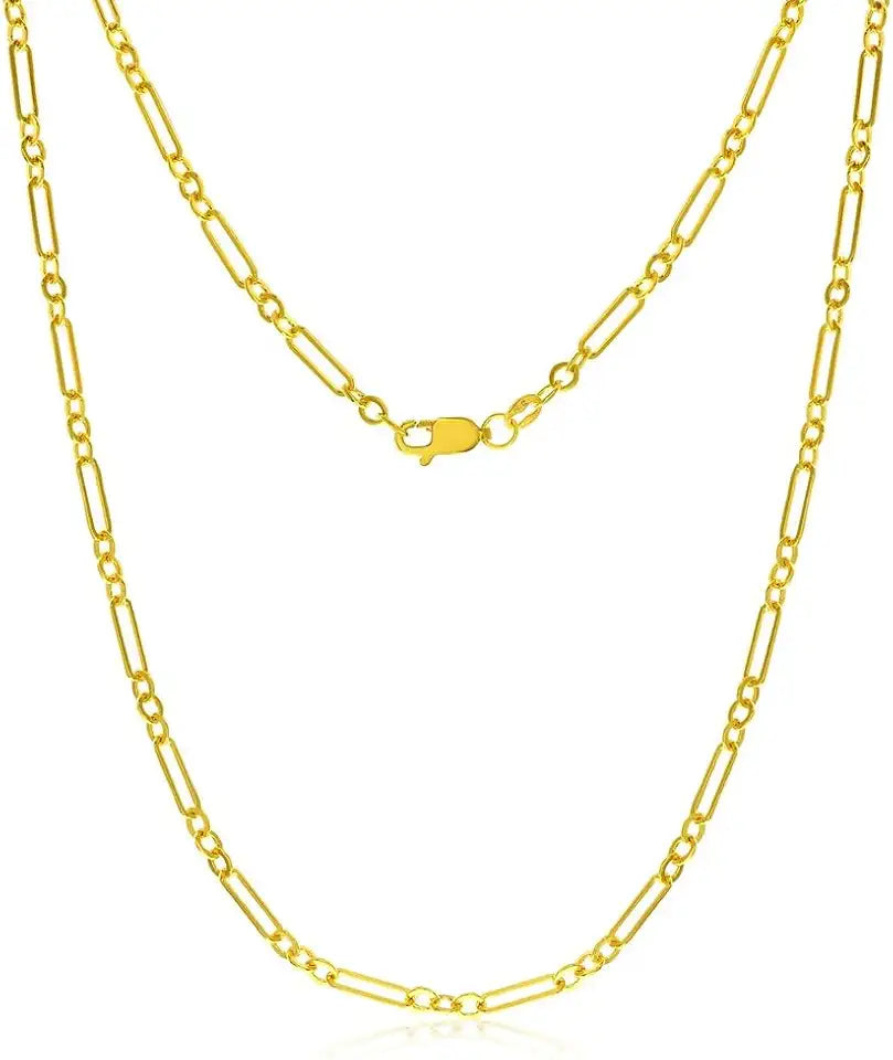 14K Gold-Filled Paperclip Layered Necklace, 22 Inch