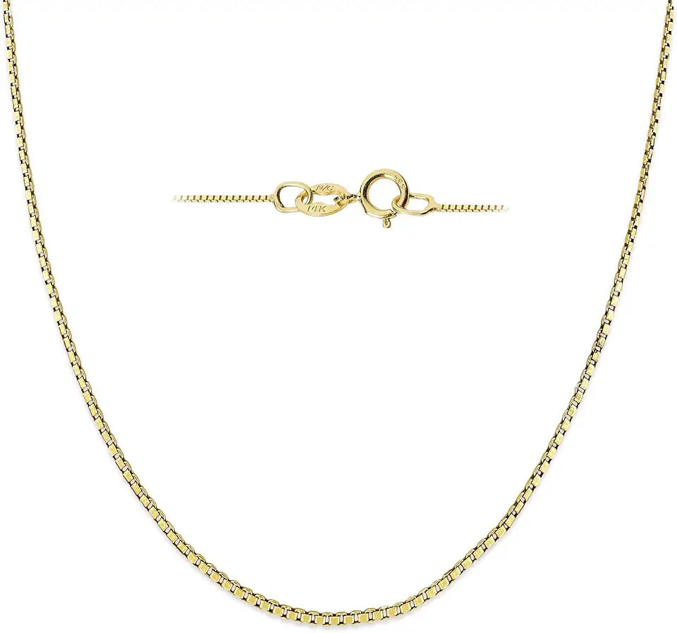 Gold-Tone Box Chain Necklace