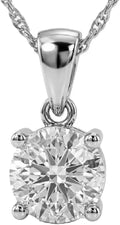 Sterling Silver Lab-Grown Diamond Necklace