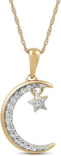 Gold-Tone Star Moon Necklace