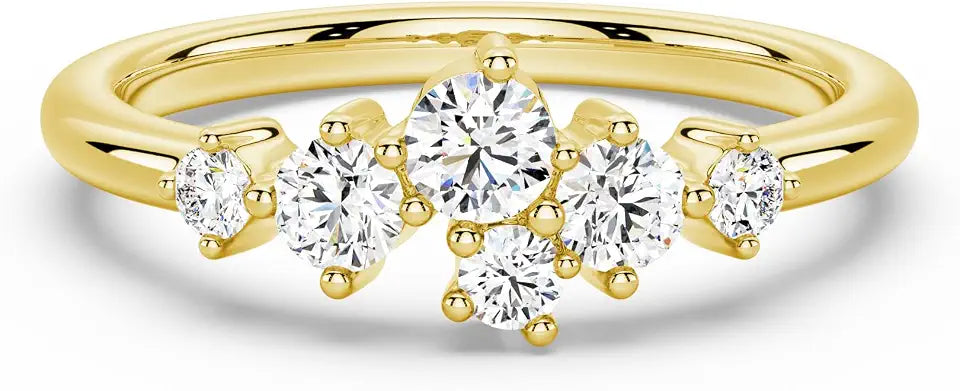 Round Moissanite Ring, 1.8mm