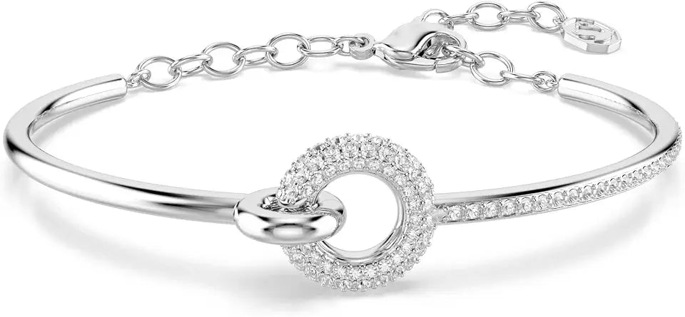 Rhodium-Plated Round Bracelet