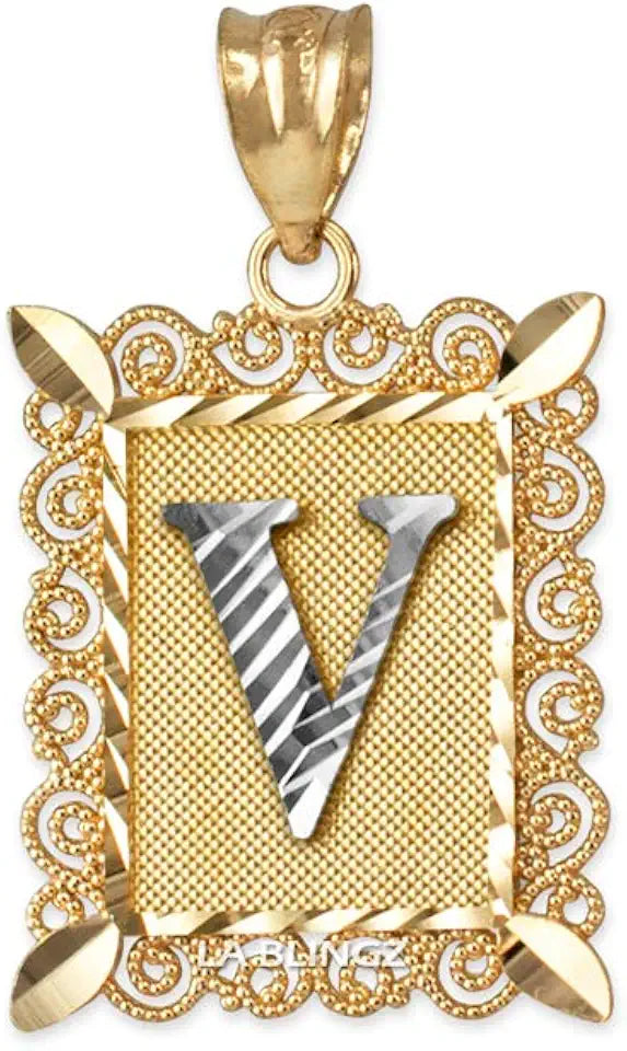 Gold-Tone Initial Pendant