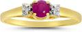 Gold-Tone Round Ruby Ring