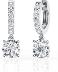 Lab-Grown Diamond Hoop Huggie Earrings