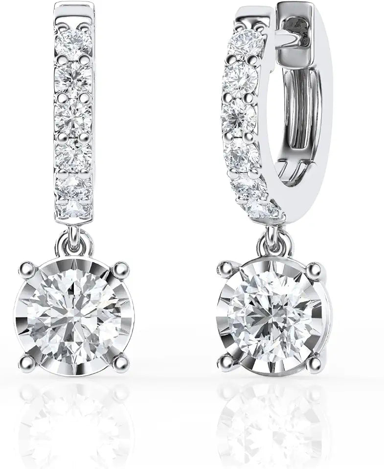 Lab-Grown Diamond Hoop Huggie Earrings