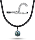 Black Pearl Necklace, 13mm