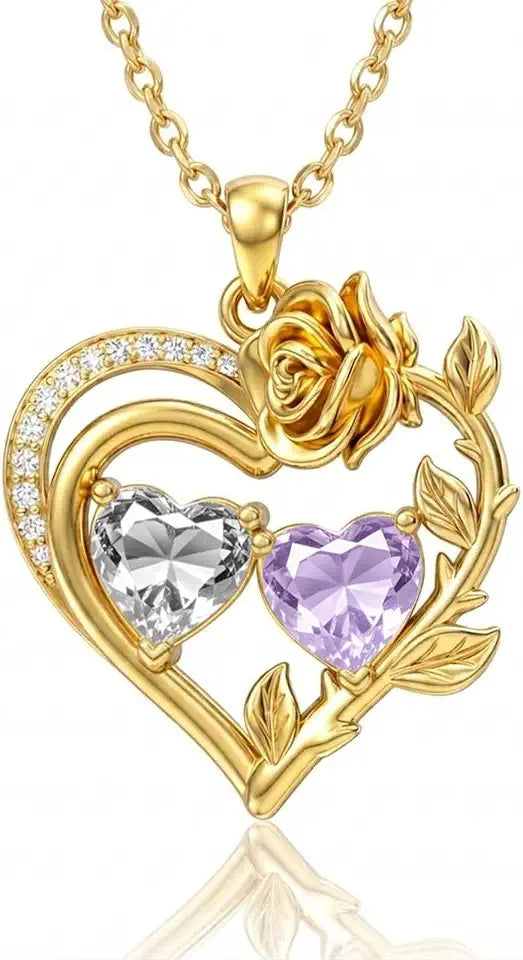 14K Gold-Plated Birthstone Necklace