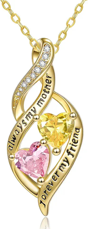 Gold-Tone Birthstone Necklace
