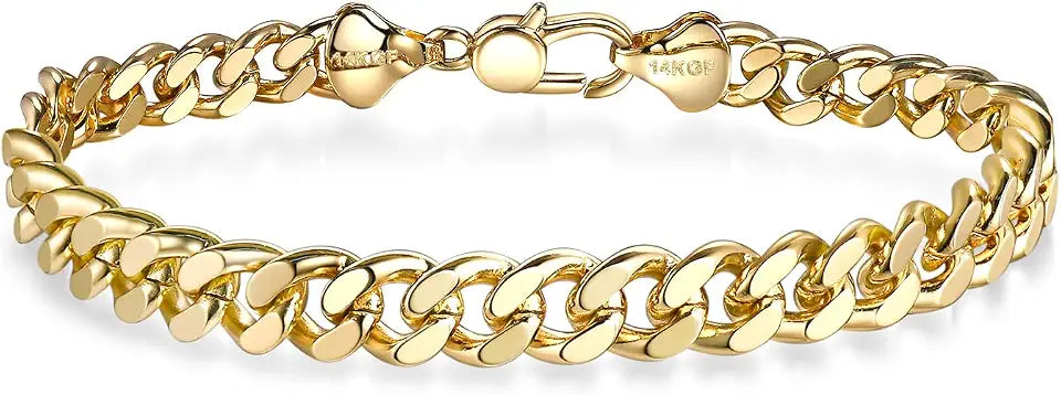Gold-Tone Cuban Link Bracelet, 6mm