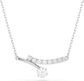 Rhodium-Plated Round Necklace