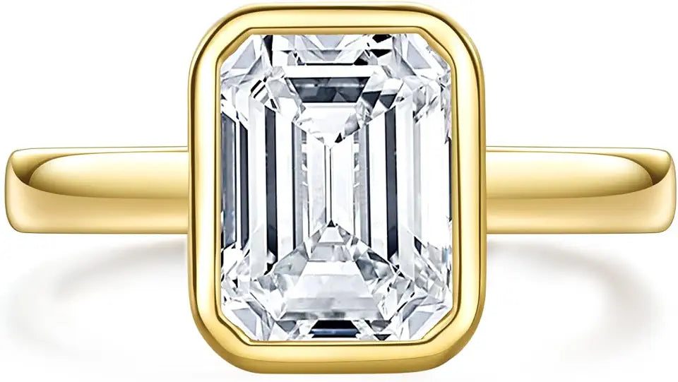 Sterling Silver Moissanite Engagement Ring