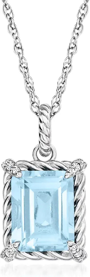 Sterling Silver Topaz Necklace, 18 inches