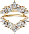 14K Yellow Gold-Plated Sterling Silver Round Engagement Ring