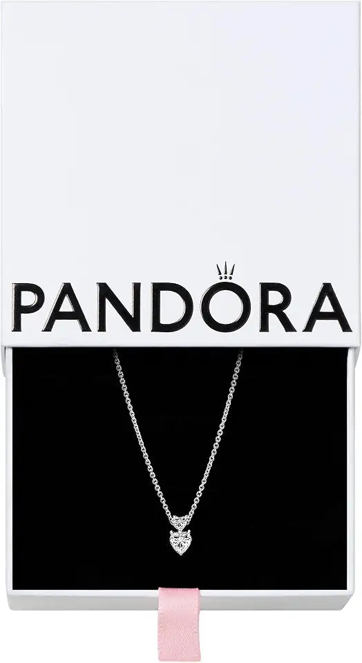 Sterling Silver Cubic Zirconia Heart Necklace