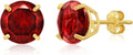 Gold-Tone Round Stud Earrings, 9MM
