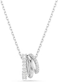 Rhodium-Plated Round Pendant