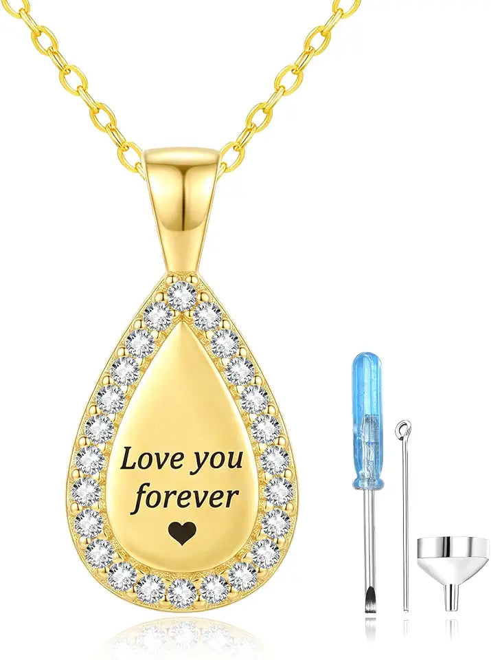 Gold-Tone Memorial Necklace