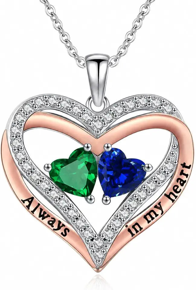 Birthstone Heart Necklace