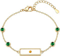 14K Gold-Plated Birthstone Bracelet