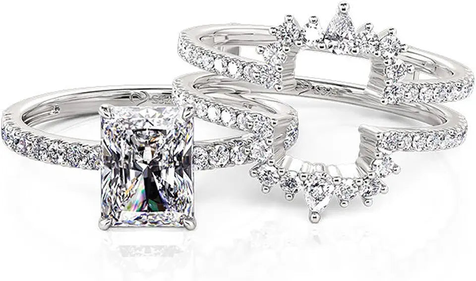 Sterling Silver Halo Engagement Ring