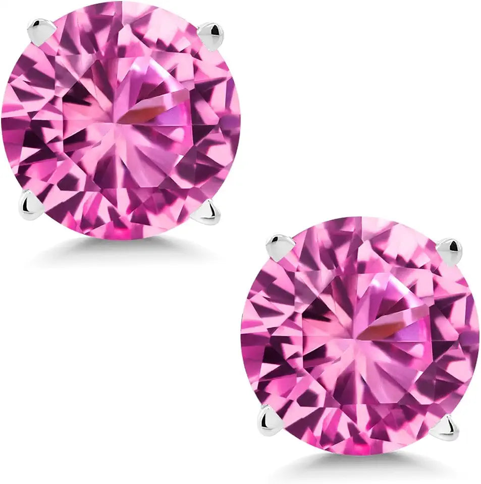 Gold-Tone Created Sapphire Stud Earrings