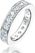 Sterling Silver Moissanite Wedding Band
