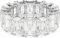 Rhodium-Plated Crystal Ring