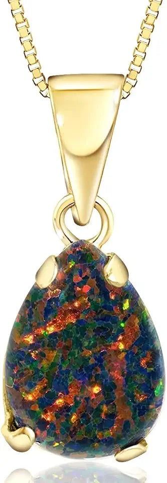 Gold-Tone Opal Pendant