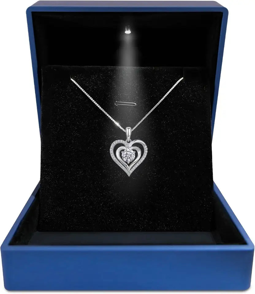 Moissanite Heart Necklace