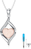 Sterling Silver Teardrop Sunflower Memorial Necklace