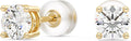 Gold-Tone Moissanite Earrings