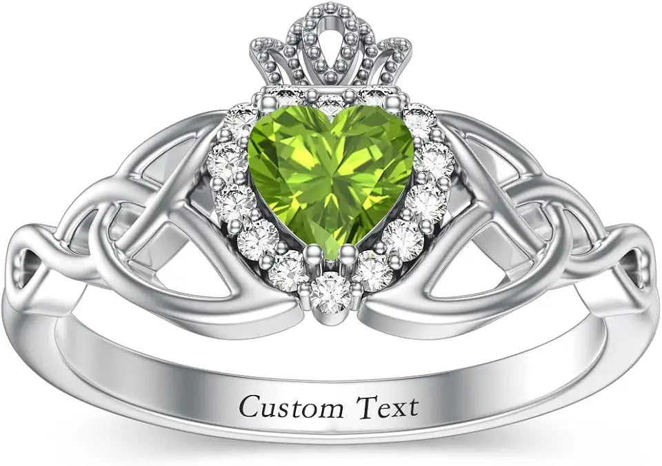 Gold-Tone Birthstone Heart Ring