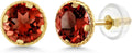 Gold-Tone Round Birthstone Stud Earrings, 6MM