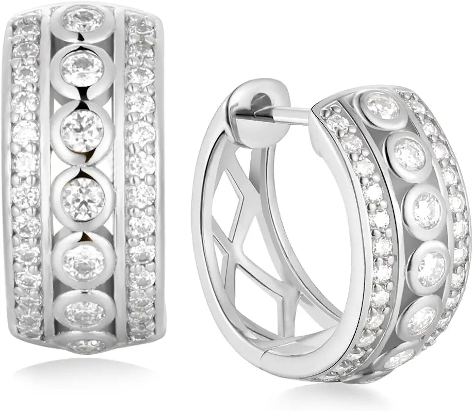 Sterling Silver Moissanite Earrings