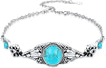 Sterling Silver Turquoise Bracelet, 7.5 Inch