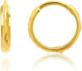 Gold-Tone Hoop Huggie Earrings