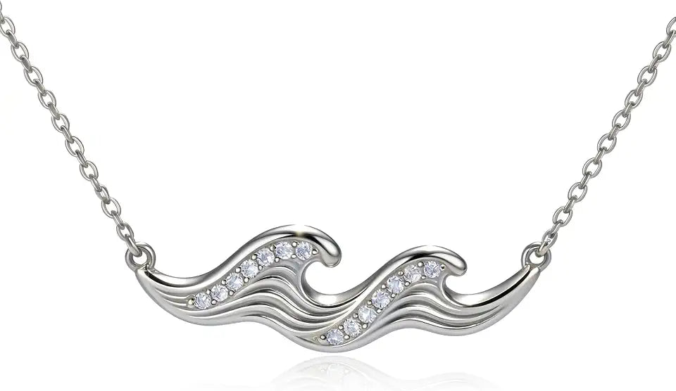 Sterling Silver Lab-Grown Diamond Necklace