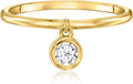 Gold-Tone Sterling Silver Lab-Grown Diamond Ring