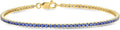 Gold-Tone Created Sapphire Tennis Bracelet
