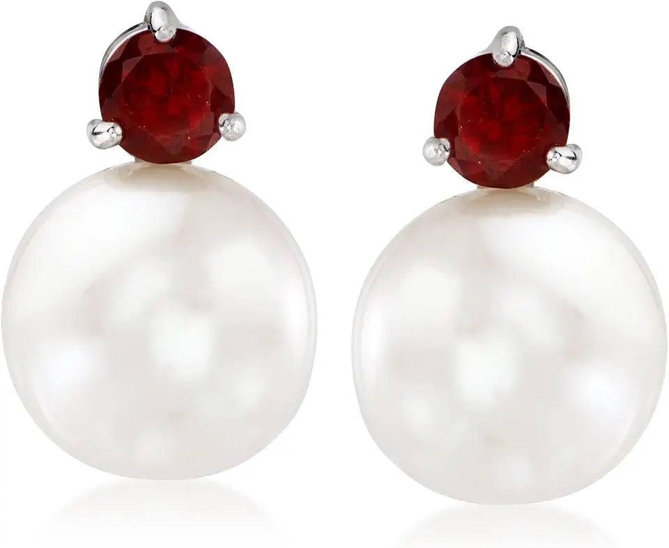 Sterling Silver Garnet Earrings