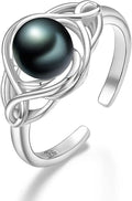 Sterling Silver Black Pearl Ring