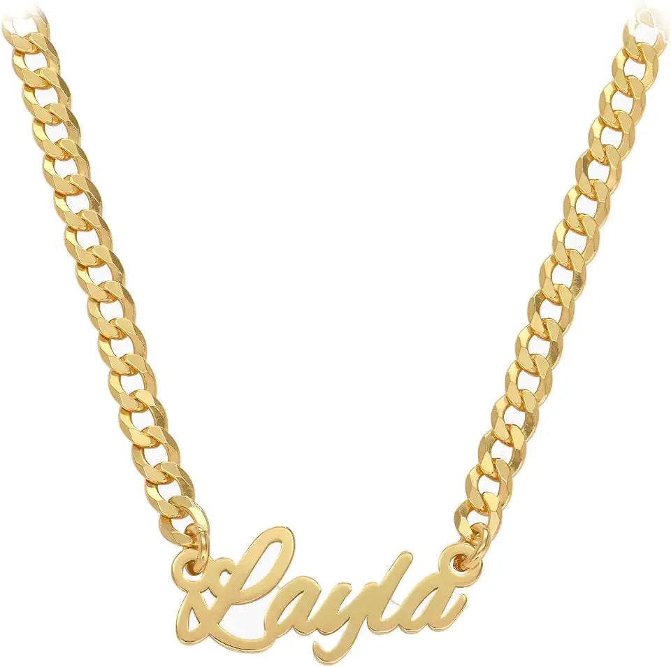 Gold-Tone Sterling Silver Cuban Link Necklace