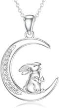 Sterling Silver Moon Necklace