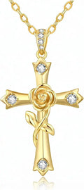 Gold-Tone Cross Necklace