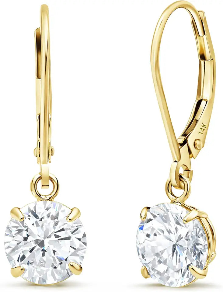 Gold-Tone Cubic Zirconia Drop Earrings