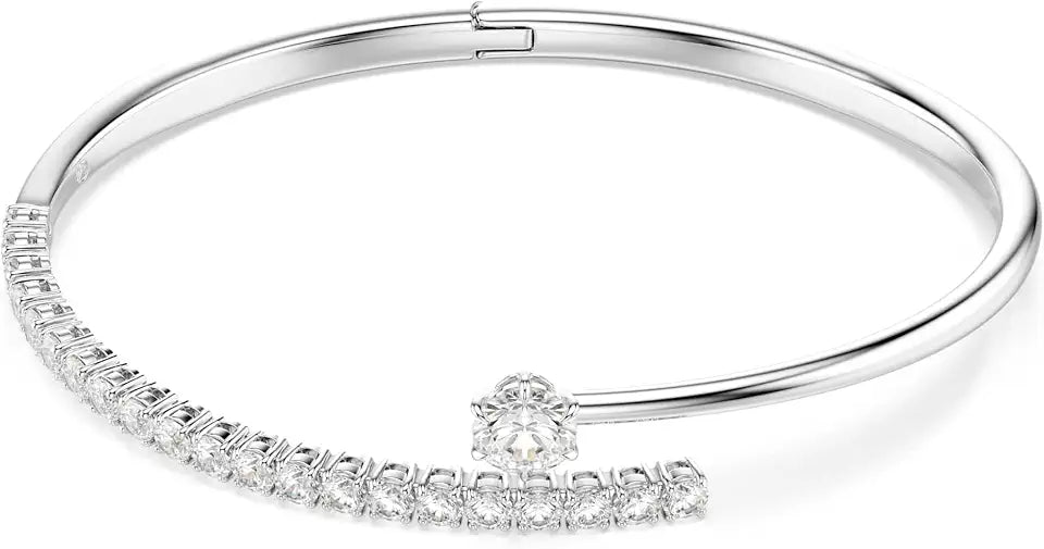 Rhodium-Plated Round Bracelet