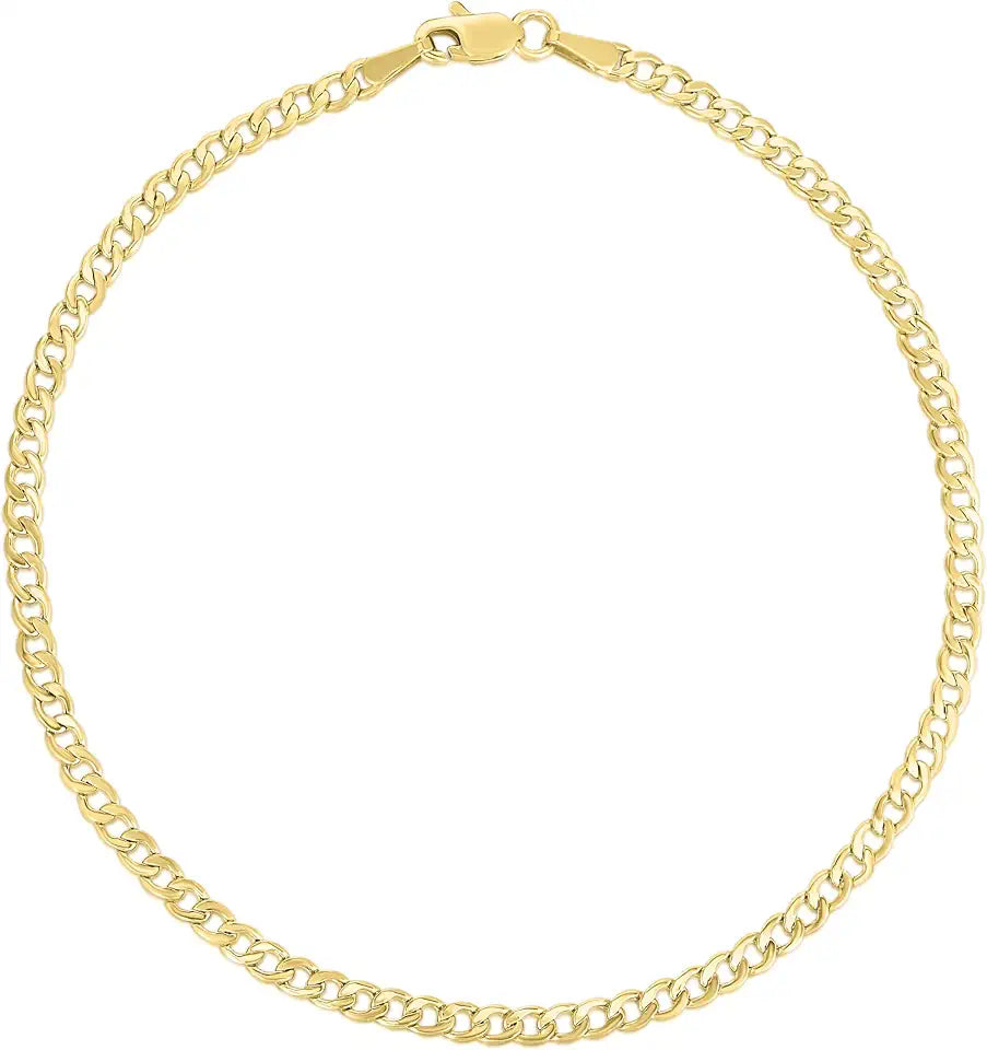 Gold-Tone Cuban Link Bracelet, 2.5mm