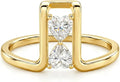 Gold-Tone Moissanite Ring