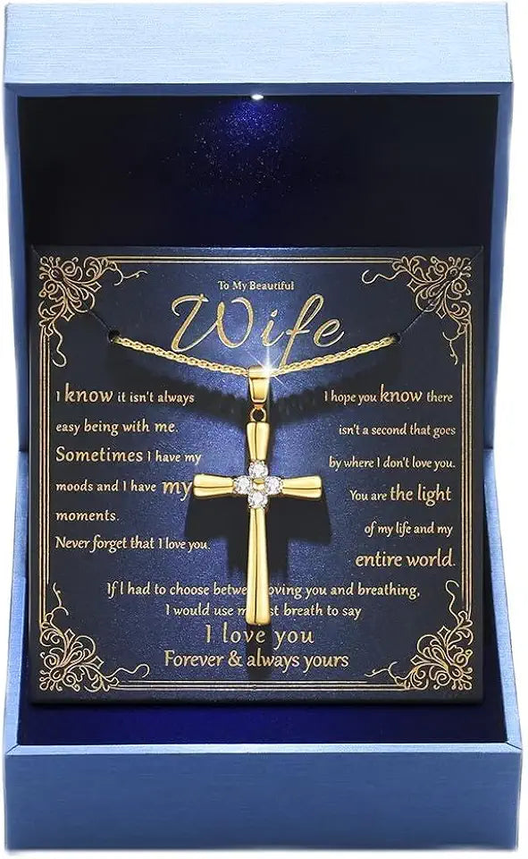 Moissanite Cross Necklace